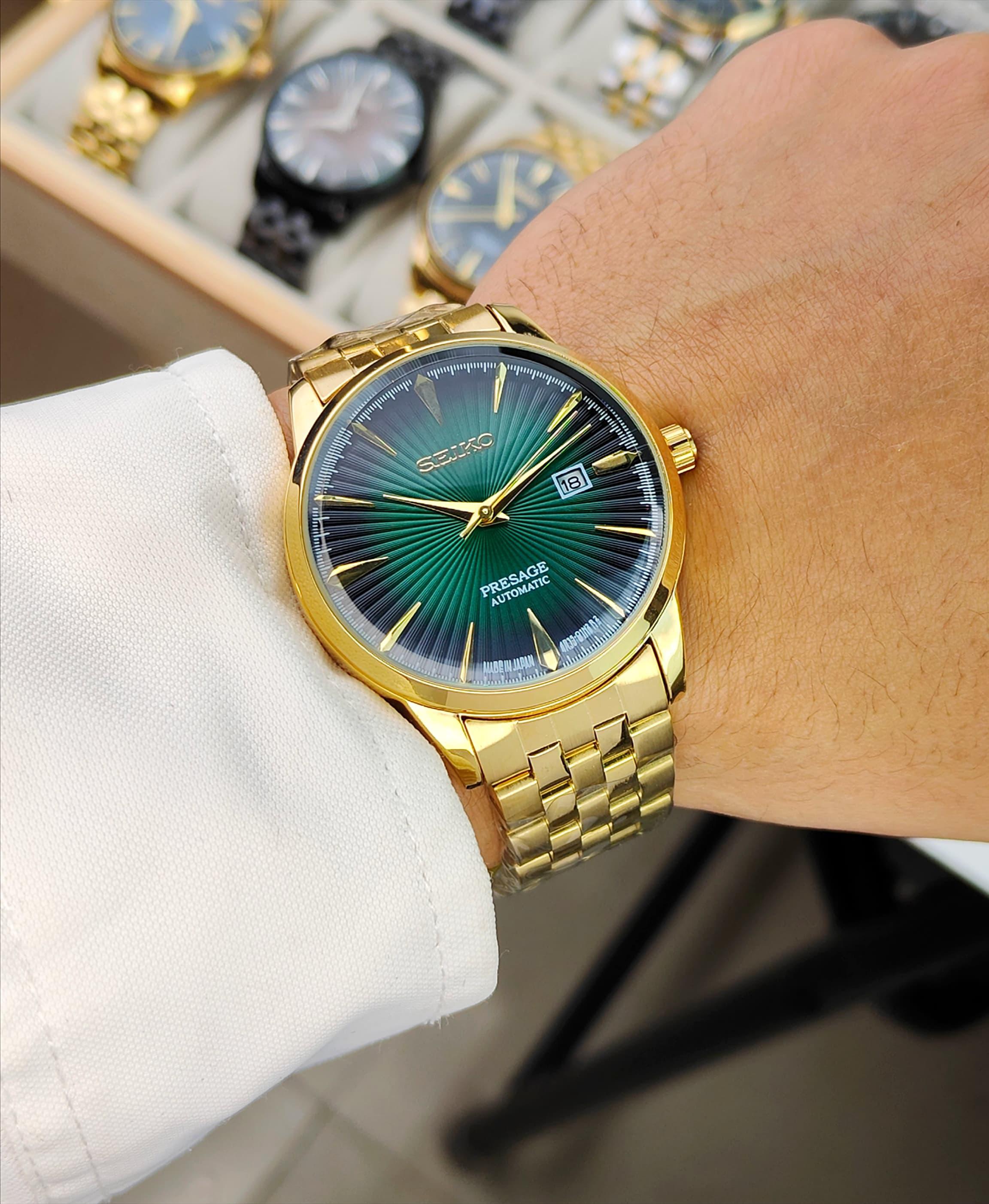 SE_KO PRSAG_E MEN GREEN DIAL ANALOG WATCH