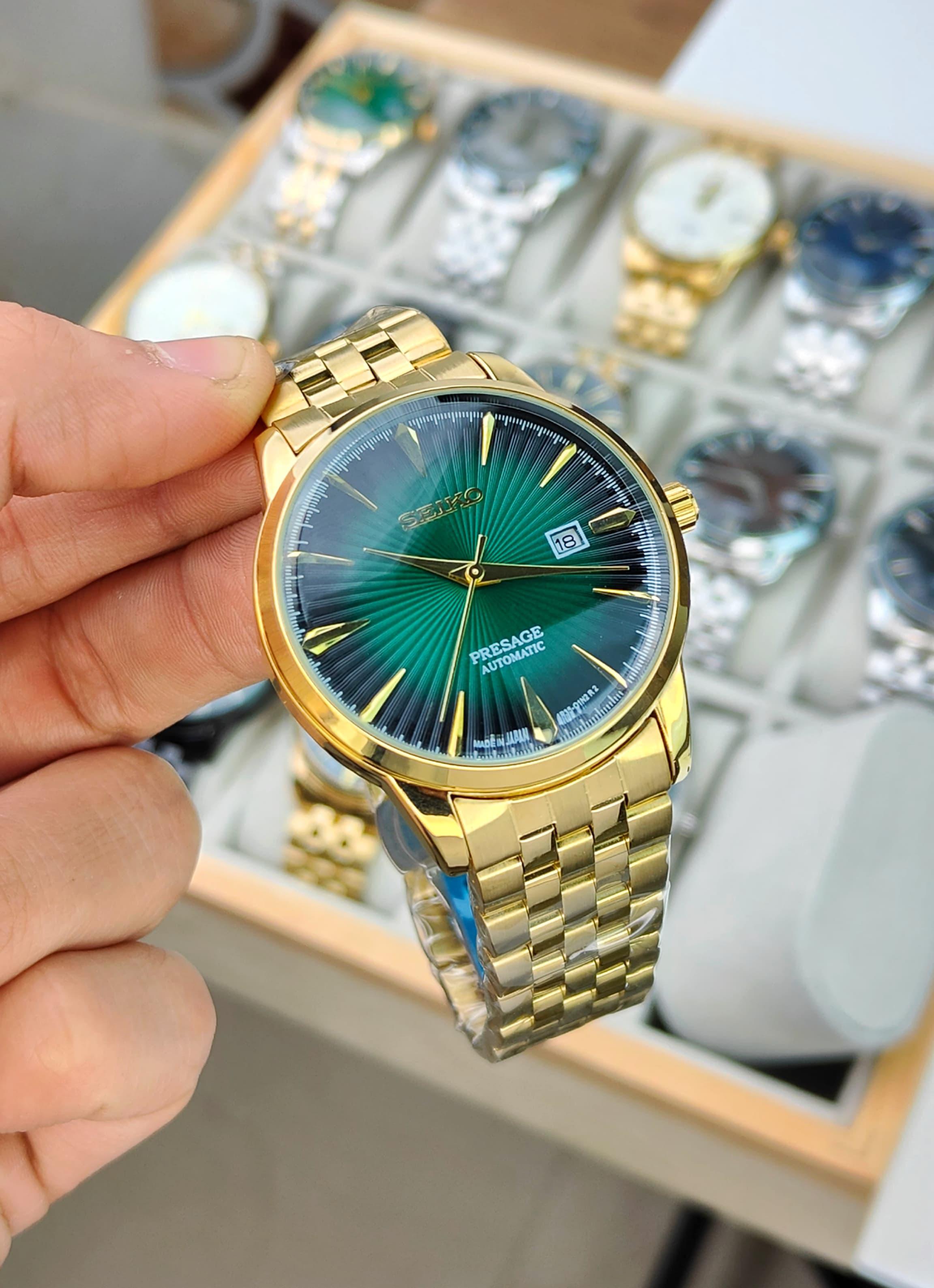 SE_KO PRSAG_E MEN GREEN DIAL ANALOG WATCH